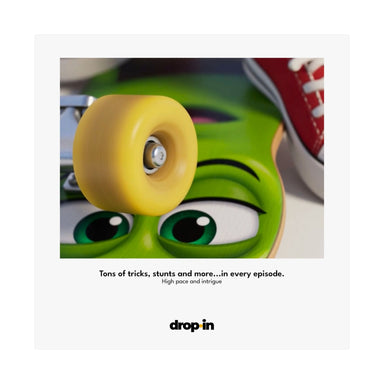 Drop·In 18"x18" Poster (white)